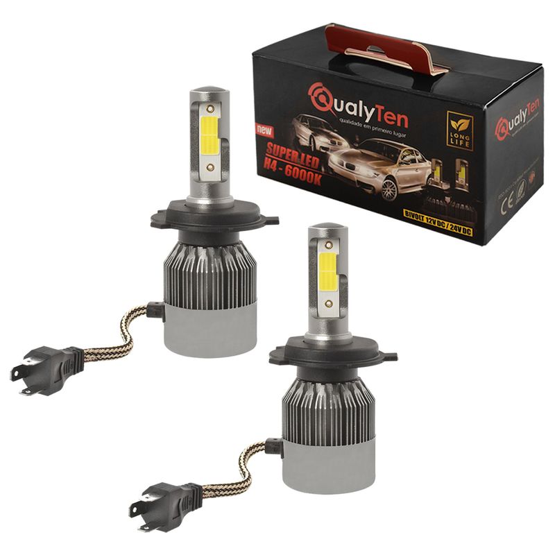 PAR LAMPADA LED H7 12V 24V 72W 7600 LUMENS 6000K - MD Auto Imports - Pecas  eletrica e acessórios automotivo