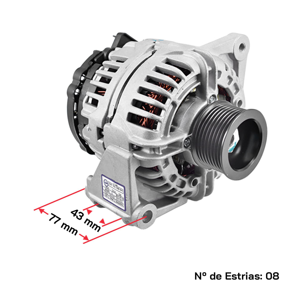 Motor de partida 24V 10T OD40mm compatível F002G20904