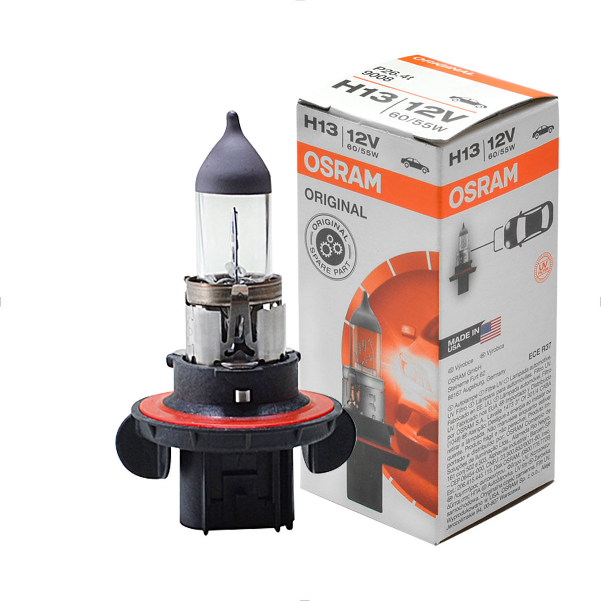 Lâmpada Osram H13 Standard Original Line 3200K 12V 55W | Osram