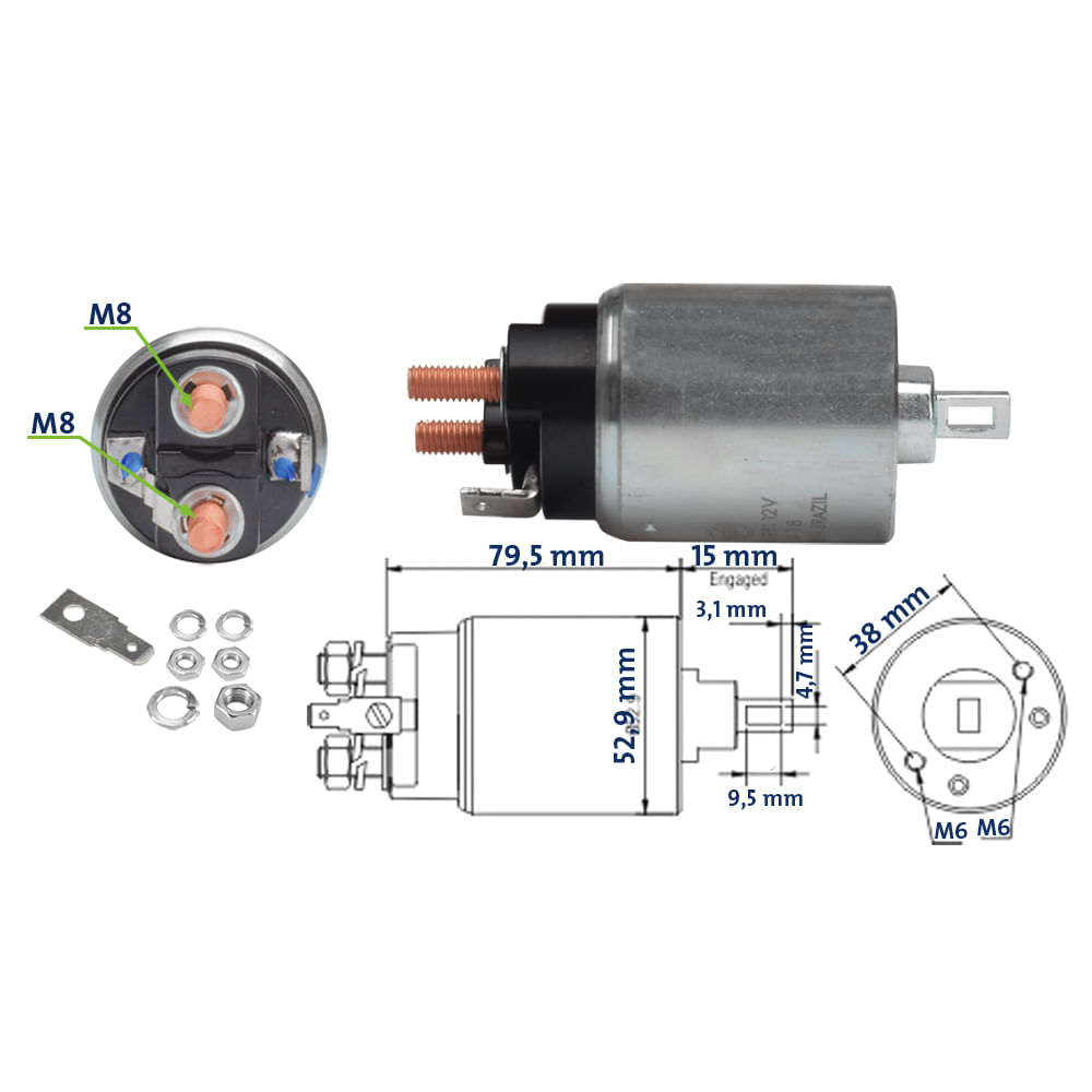 Automático Motor de Partida Hitachi Nissan Frontier | ZM 1-981 Automático Motor de Partida Hitachi Nissan Frontier | ZM 1-981