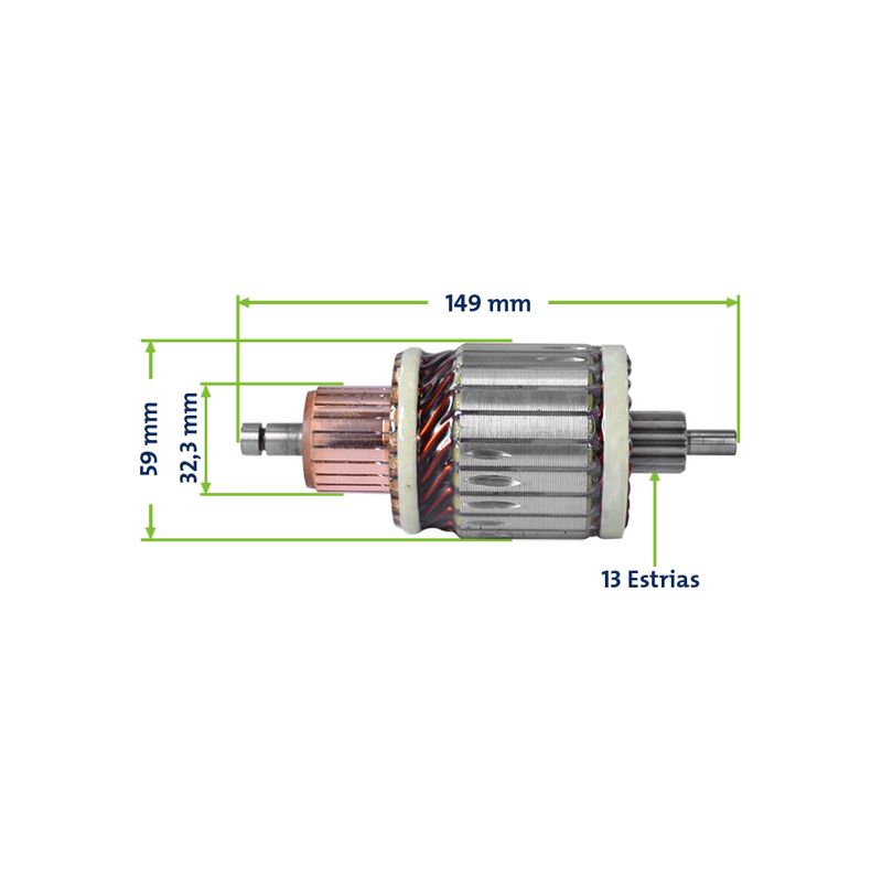 Induzido Motor Partida 12V Bosch Ducato Jumper Boxer 02/ Induzido Motor Partida 12V Bosch Ducato Jumper Boxer 02/