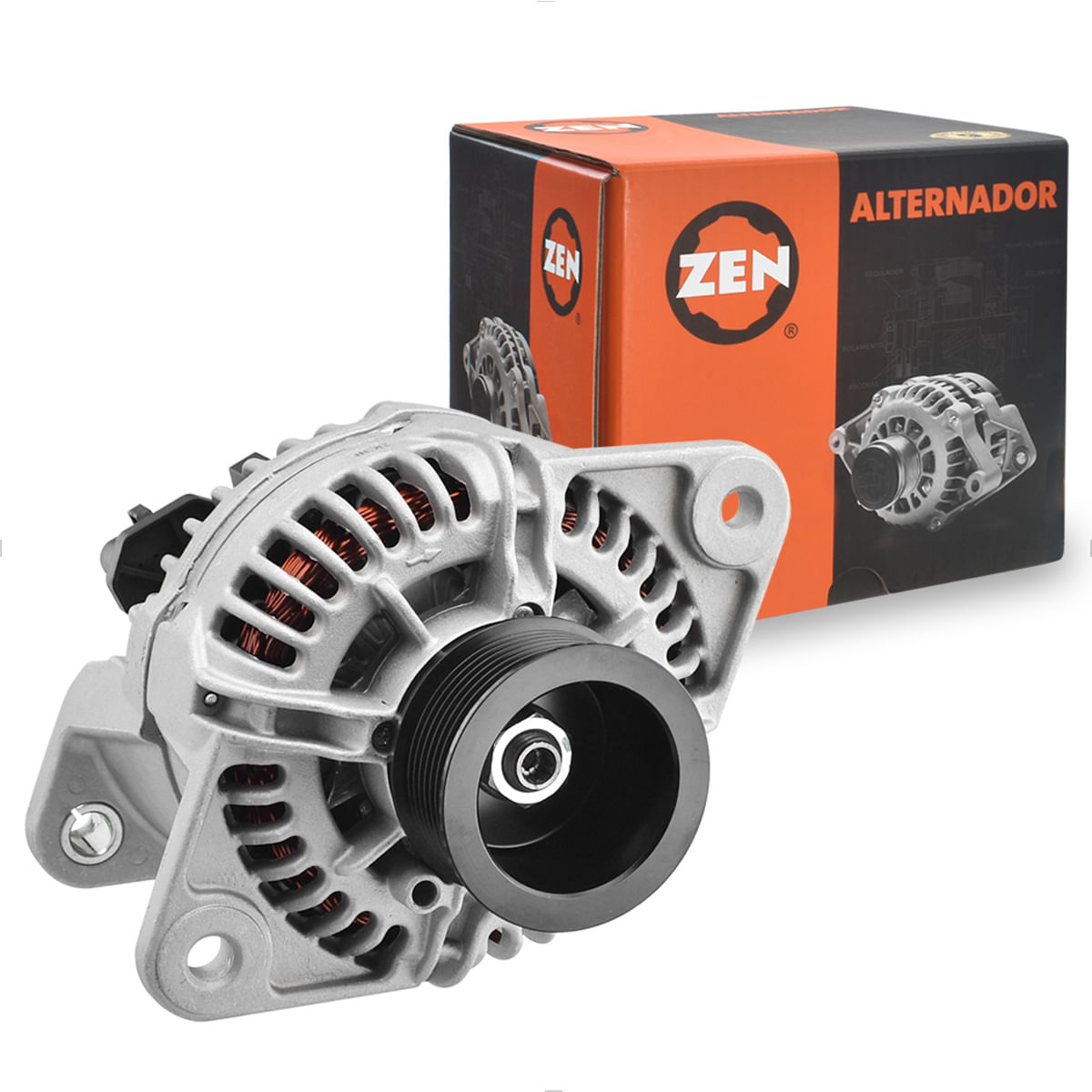Alternador para Volvo FH FM 2008 até 2022 Polia 8PK ZEN-41048