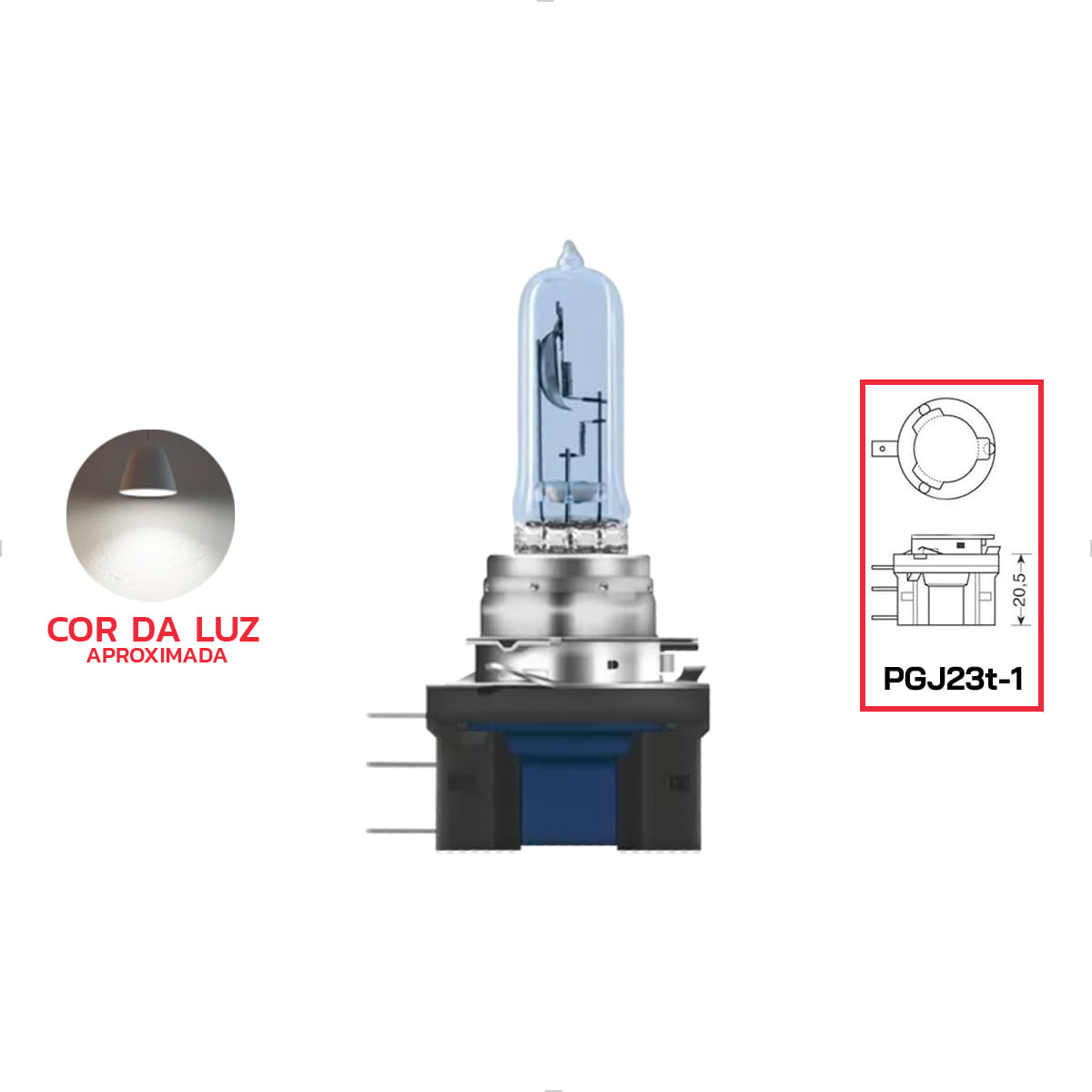 Lâmpada H15 Osram Cool Blue Next Gen 64176CBN 12V 55W | Visual LED