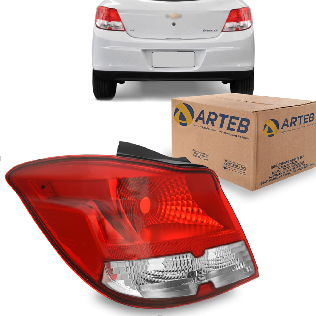 Lanterna Traseira Onix 2012 até 2019 Arteb Original 0460433 ou