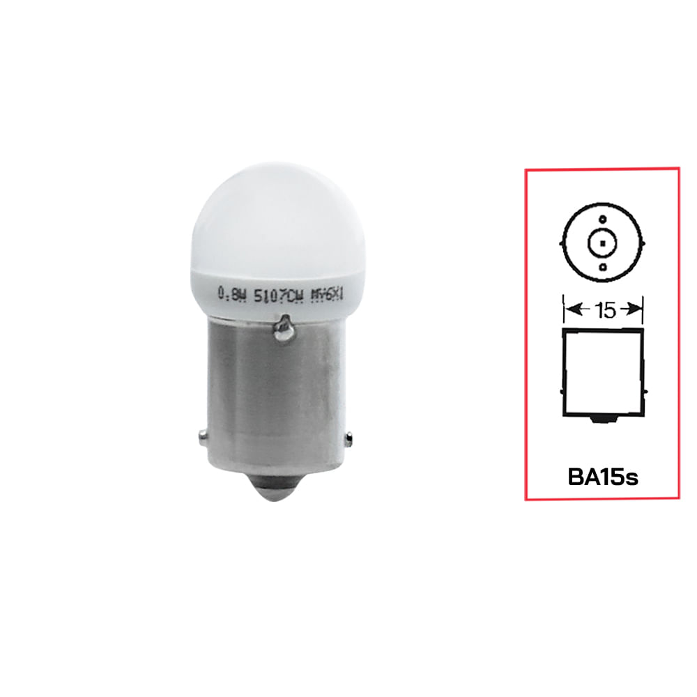 Lâmpada LED Osram R5W 1 Polo 4000K 12V 0,8W Luz Branca | LEDriving