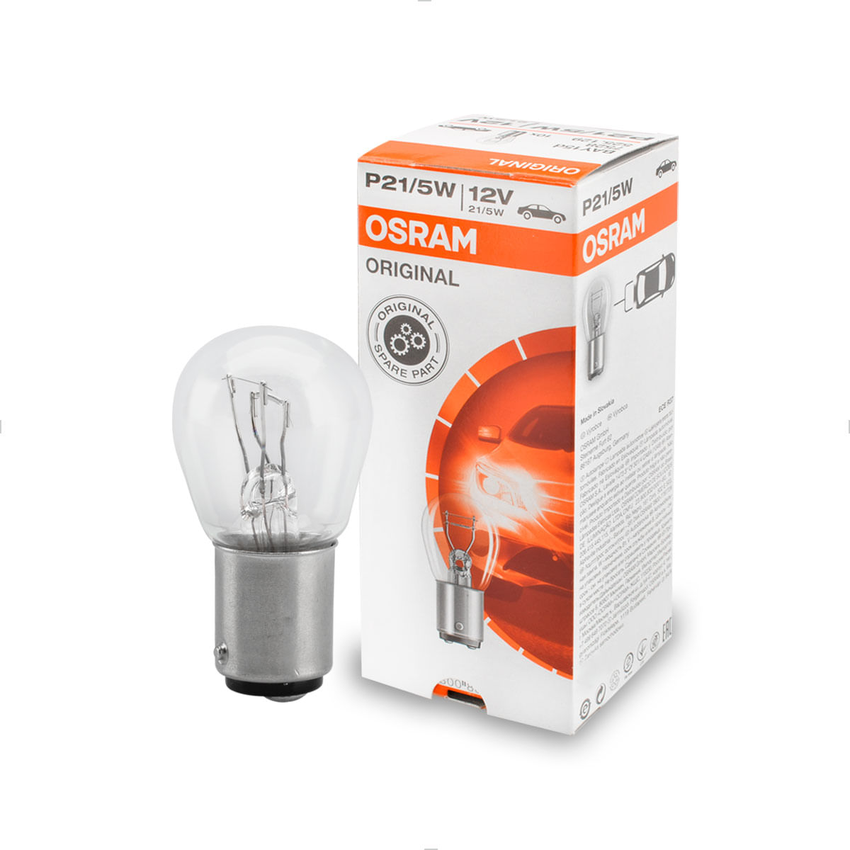 Lâmpada P21/5W 7528 12V Luz Branca Osram Standard Original - AutoNext