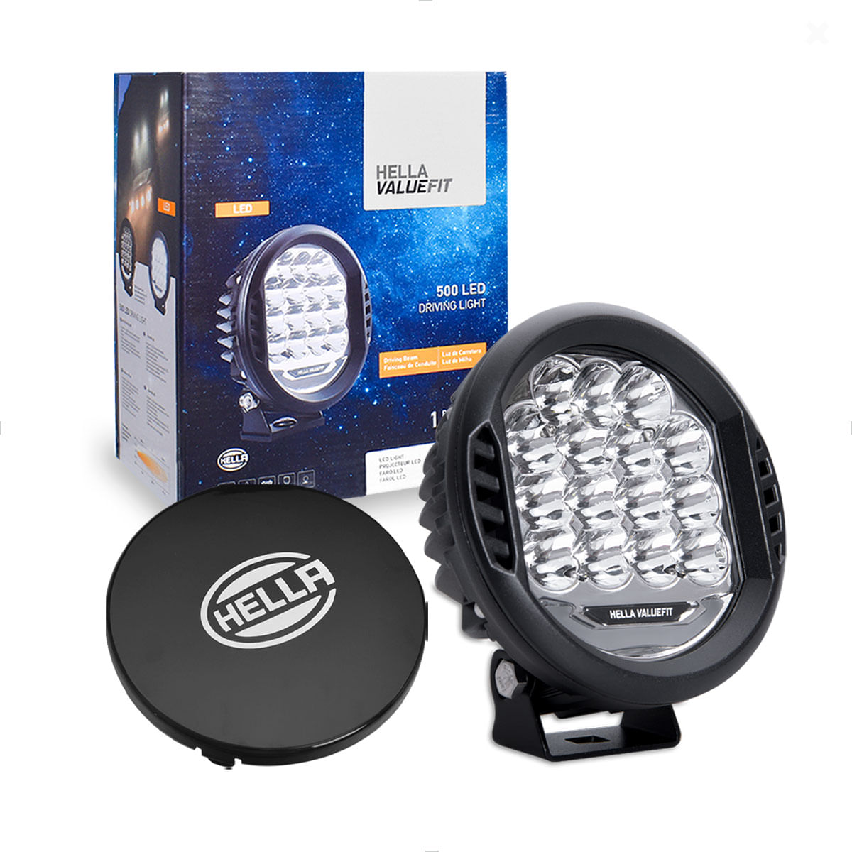 Farolete LED ValueFit Hella 500 LED 22.5W Foco Milha +200 Metros