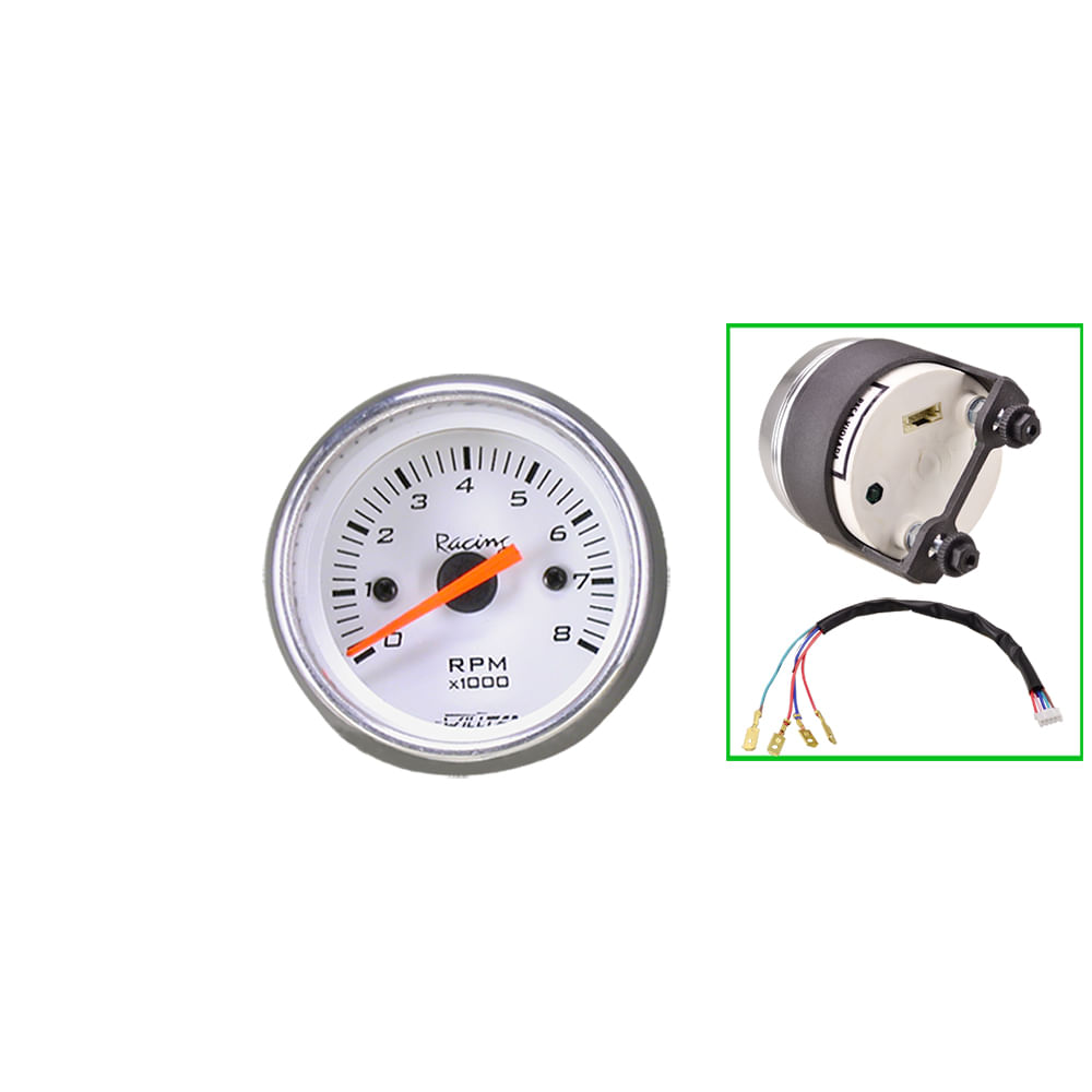 Contagiro 8000 RPM 52mm Branco - AutoNext