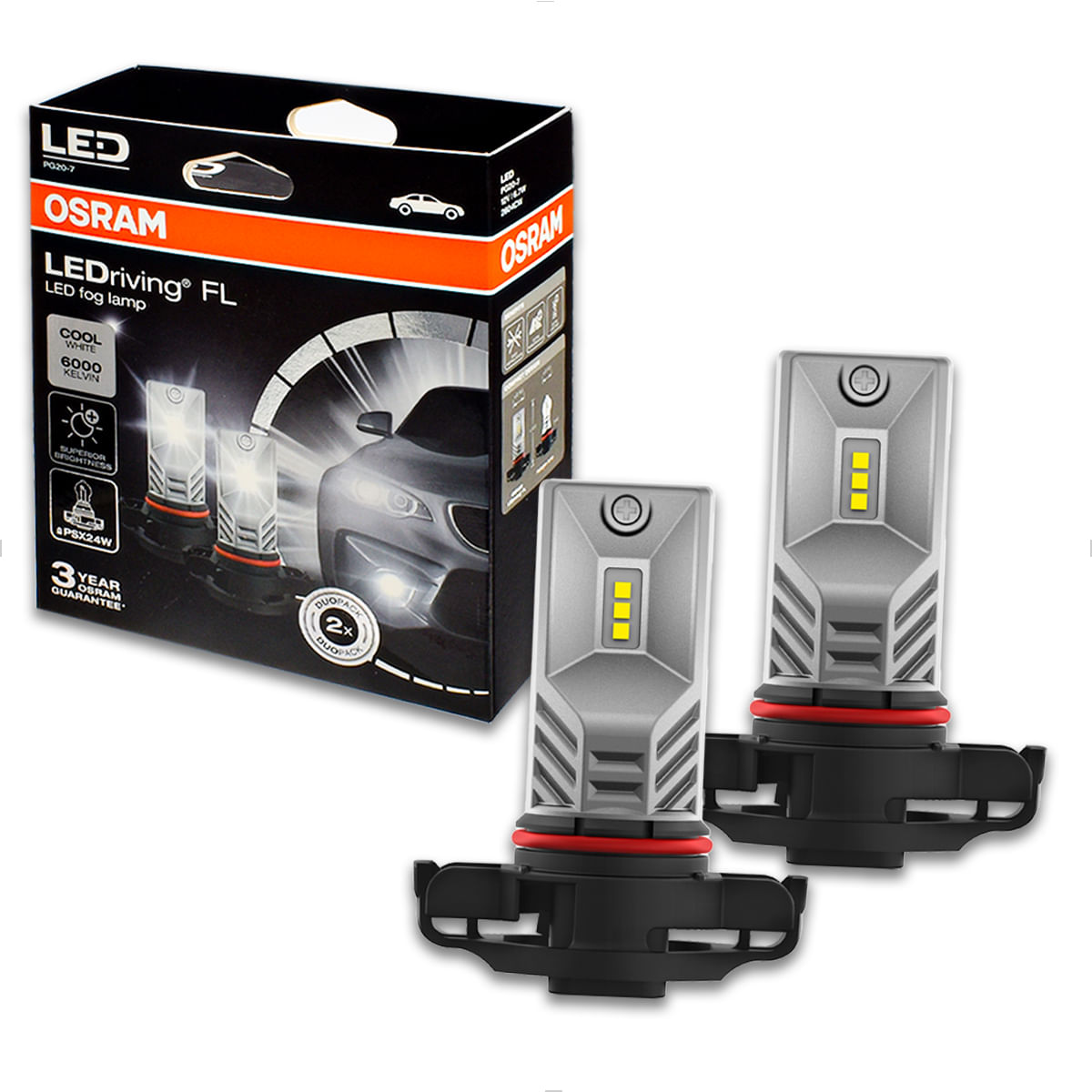Lâmpada LED Osram PSX24W LEDriving 6000K 12V 6,7W | Osram 2604CW