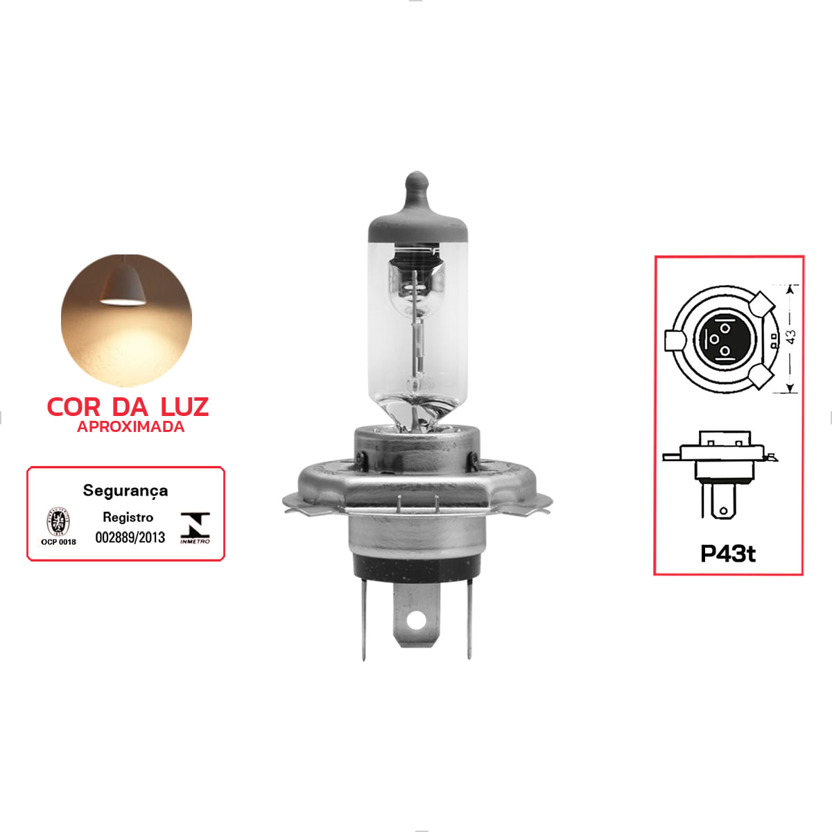 Lâmpada Osram H4 TruckStar Pro 3200K 24V 75/70W | Osram 64196TSP