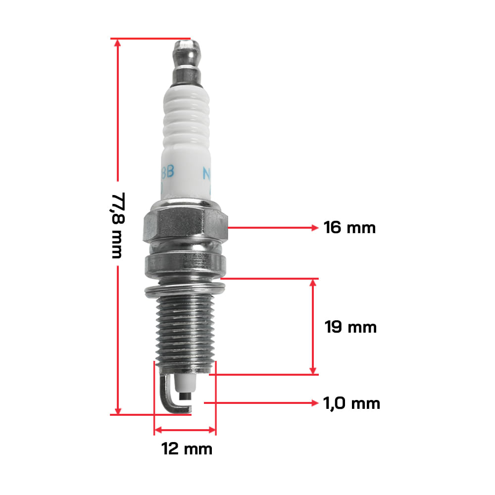 Vela ZKR8B-10 Uno 1.4 Evo Flex 10/ Palio Grand Siena Punto 1.4 Evo