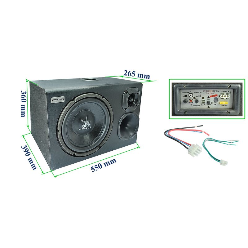 Caixa Amplificada Trio C/ Sub-woofer 12