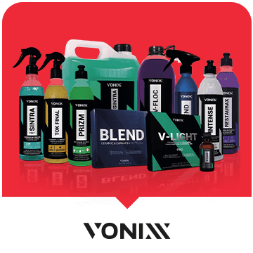 conjunto de produtos para estética automotiva da marca vonixx